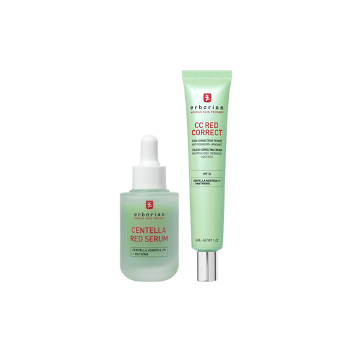 Duo Héros Anti-Rougeurs | Centella Red Sérum & CC red Correct | Erborian